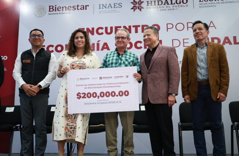 Julio Menchaca detona desarrollo productivo de Hidalgo con economía social y cooperativismo