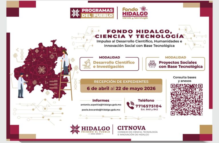 Abren Programas del Pueblo para el impulso del talento hidalguense en ciencia y tecnología