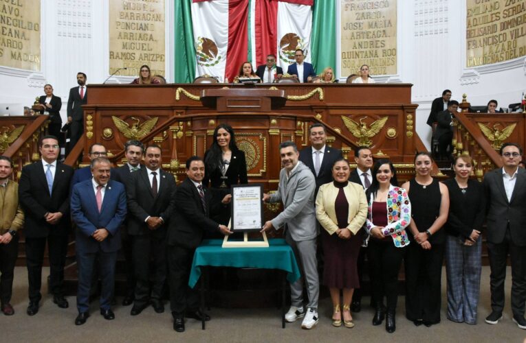 Poder Legislativo reconoce al Congreso de la Cdmx con la distinción La Mina del Tiempo