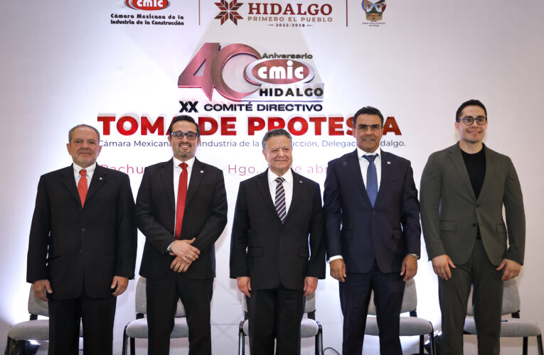 Junto a la CMIC, Julio Menchaca fortalece infraestructura de Hidalgo