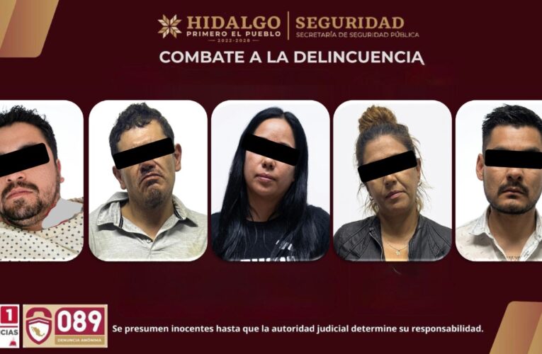 Aseguran a cinco involucrados por homicidios en Tlanalapa
