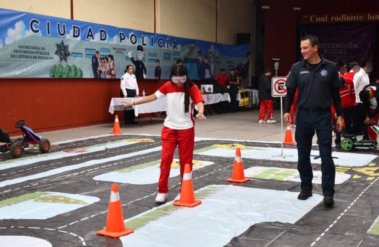 “Ciudad Policía” acerca la cultura de la prevención a juventudes de Actopan