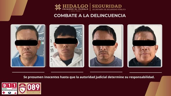 Dos robos frustrados en Atitalaquia: SSPH asegura a cuatro presuntos responsables