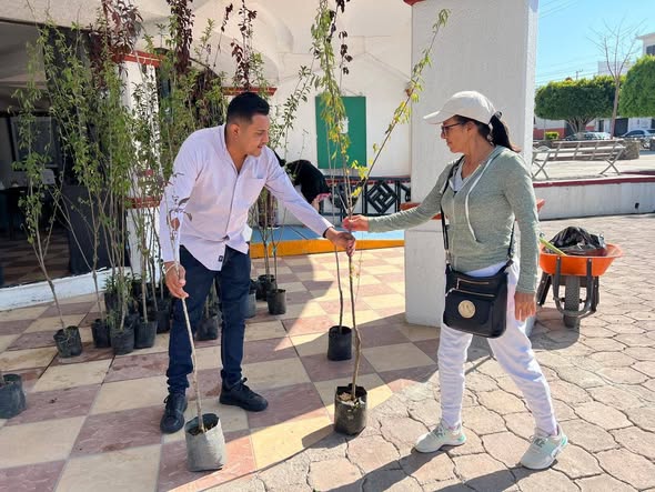 Fortalece Zapotlán el cuidado ambiental con entrega de árboles frutales