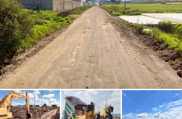 Con la pavimentación de la carretera Acopinalco–Apan los traslados se reducen a la mitad del tiempo