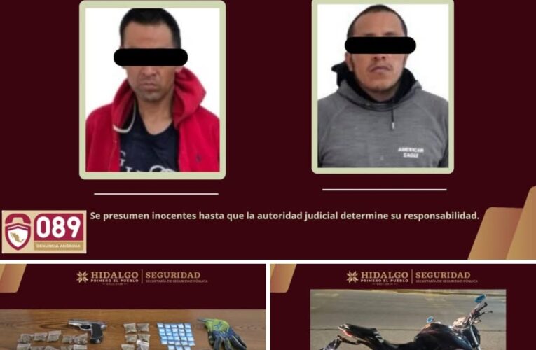 SSPH detiene a dos distribuidores de sustancias ilícitas en Actopan