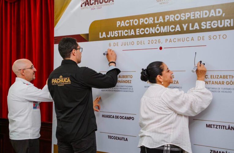 CONCANACO SERVYTUR suma a Pachuca al Pacto por la Prosperidad, la Justicia Económica y la Seguridad para fortalecer negocios familiares