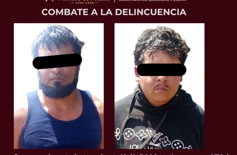 SSPH asegura a presuntos responsables de homicidio en Pachuca