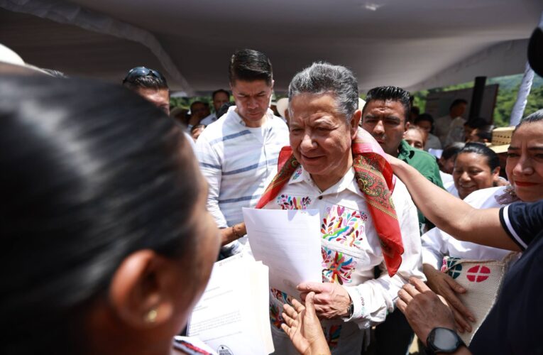 169 mdp llegan  con la Rutas de la Reconstrucción a Huehuetla     