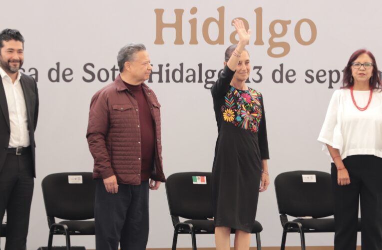 “En Hidalgo tiene un ejército de mujeres y hombres con gran disposición”, afirma Menchaca a Sheinbaum